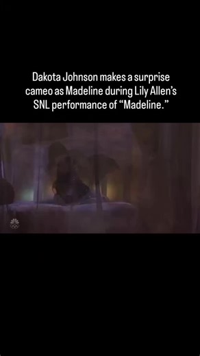 PUBLIC FIGURES COVERAGE on Instagram: "Dakota Johnson makes a surprise cameo as Madeline during Lily Allen’s SNL performance of “Madeline.”"