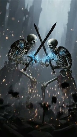 “Skeleton Warriors vs Enemies Epic Dark Battle#viral #ai #short video#shorts #ai #viral