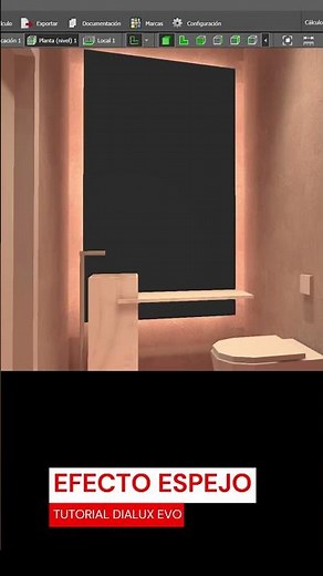 ✅How to create a Mirror effect in DialuxEVO? 🪞 #shorts