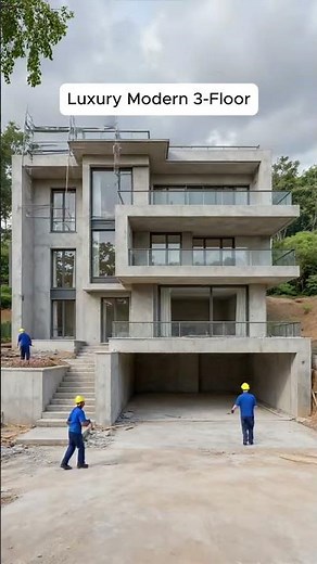 Luxury Modern 3-Floor Home with Garage | Minimalist Design Inspiration #modelbuilding #easyhouse