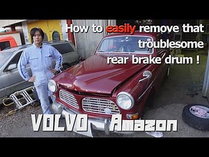 Classic Car VOLVO Amazon rear drum brakes overhaul.