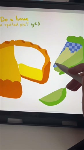 App: ArtWorkout❤️ drawing a spoiled pie 🫢 #ipadgames#art#ipaddrawing