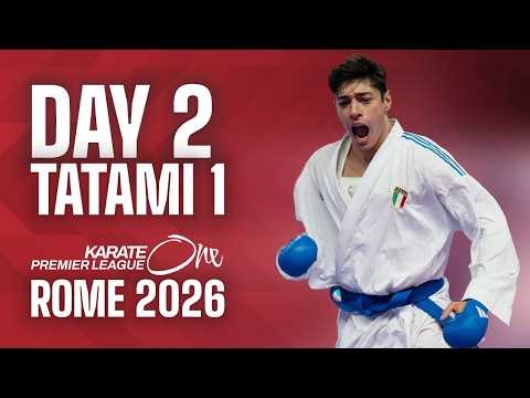 LIVE 🔴 Karate One Premier League Rome 2026 | Day 2 – Tatami 1