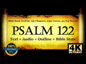 The Book of Psalms | Psalm 122 | Bible Book #19 | The Holy Bible KJV Read Along Audio/Video/Text