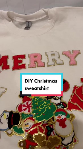 DIY Christmas Sweatshirt with Custom Patches