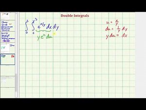 Evaluate a Double Integral Over a General Region with Substitution - f(x,y)=e^(x/y)