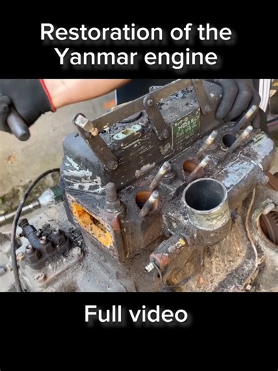Restoration of the Yanmar Engine | Complete Rebuild Process #YanmarEngine #EngineRestoration #DieselPower #SatisfyingRestoration #BeforeAndAfter