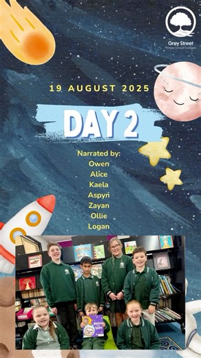 Book Week 2025 – “Book an Adventure!” 📚 It’s Day 2 and the celebrations keep rolling! Today another group of students are ready to bring a story to life and share their joy of reading. Remember: Friday is our Dress Up Day! Come dressed as your favourite character or adventurous explorer. The parade starts at 9:30am in the hall, and there will be no afternoon assembly. | Grey Street Primary School