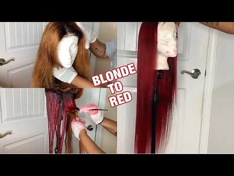 HOW TO DYE A WIG RED | LOREAL HI-COLOR HIGHLIGHTS IN RED/MAGENTA
