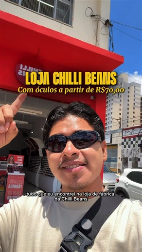 Bryam Javier - Garimpo Verdadeiro on Instagram: "LOJA DE FÁBRICA DA CHILLI BEANS! Imagine garantir qualquer óculos por apenas R$120,00 e relógios por R$180,00 - SIM, é real! E o melhor os desconto podem chegar até 70% com muita variedade ⏰Segunda a sábado: 10h às 19h 📍Endereço: Av. do Rio Pequeno, 1413 - Rio Pequeno, São Paulo - SP, Corre lá e compartilhe essa dica com todo mundo! #bazar #dicas #moda #videoviral"