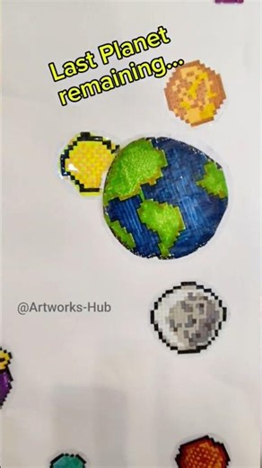 How I make Mercury 🌑 Pixel Planet #shorts #art #sticker