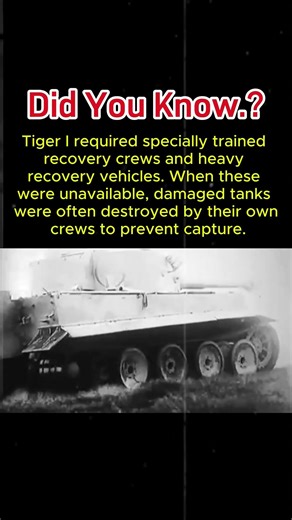 Tiger I Needed Special Recovery Crews #TigerITank #TankRecovery #WWII #MilitaryHistory