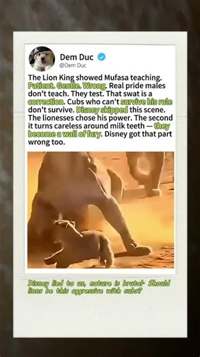 What The Lion King Lied About! 🦁 #Lion #Nature #Wildlife