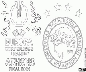 Olympiakos,Conference League 2023-24 coloring page printable game