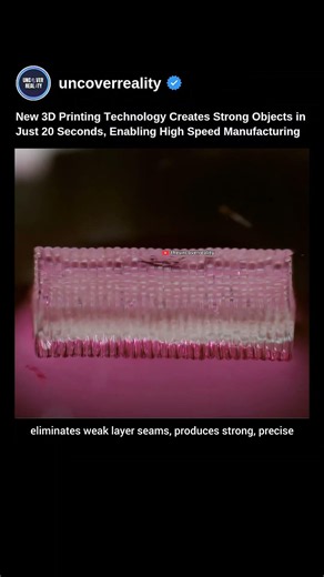 New 3D Printing Technology Creates Strong Objects in Just 20 Seconds #tech #shorts