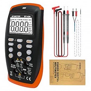 BTMETER BT-41A Auto-Ranging Digital Multimeter, TRMS Voltage Tester, DMM for AC/DC Volt Amp Ohm LED Test with NCV Data Hold LCD Backlight