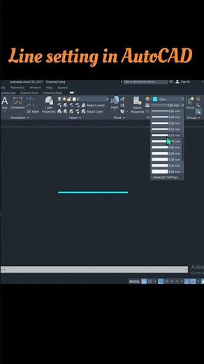 AutoCAD line setting | how to change colour and line type in AutoCAD🤔#cad #autocad #shortcutcommand