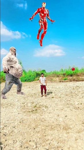 Avengers Iron Man versus big zombies fight ￼#avengers #viral