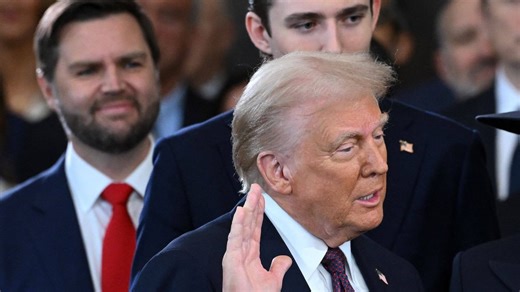 See the moment Trump is sworn in as U.S. president