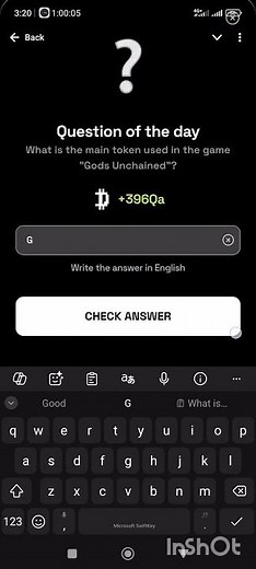 What is the main token used in the game "Gods Unchained"?
