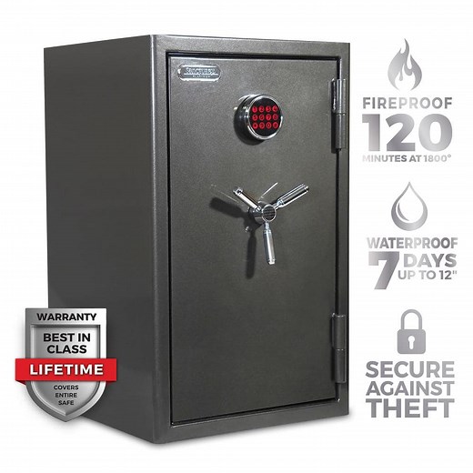 Reviews for SANCTUARY Platinum 4.98 cu. ft. Fireproof/Waterproof Home and Office Safe w/Electronic Lock Dark Gray Metallic Finish | Pg 1 - The Home Depot