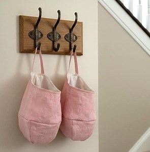 Linen Hanging Pod Storage Wall Basket Bag - Etsy