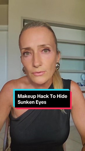 This is how I hide my SUNKEN EYES! ❤️ #sunkeneyes #makeuphack #eyemakeup #darkcircles #makeupover40 #womenover50