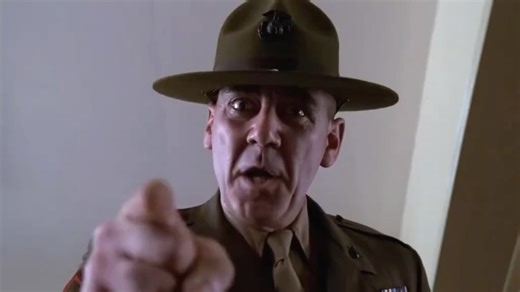 films and tv❣️ on Instagram: "Full Metal Jacket isn’t a war movie that fades into the genre — it drills itself into a psychological structure you can feel scene by scene. It opens on the idea that war starts long before the battlefield, in classrooms of discipline, hierarchy, humiliation, conditioning, and expectation. The first half of the film is blunt, relentless, and uncomfortable because it’s real — boot camp not as setting, but transformation chamber. Full Metal Jacket forces you to witnes