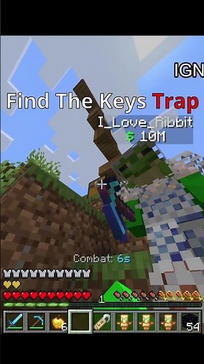 Find The Keys Trap #donutsmp #trap #minecraft
