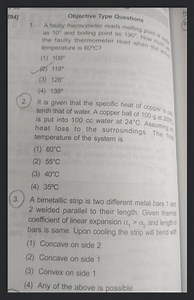 A faulty thermometer reads melting point, as 10^{\circ} and boi... | Filo