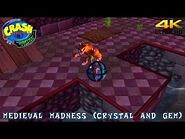 Crash Bandicoot The Wrath of Cortex 'Medieval Madness' (Crystal, Gem) Walkthrough (4K)