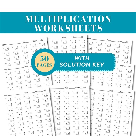 Times Tables Worksheets 3rd Grade Multiplication Facts Printable Math Fact Fluency Practice 0-12 Homeschool Drill PDF Answer Key - Etsy UK