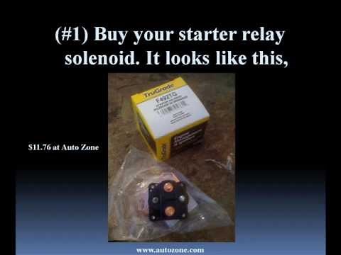 How to change a Ford Aerostar starter relay solenoid