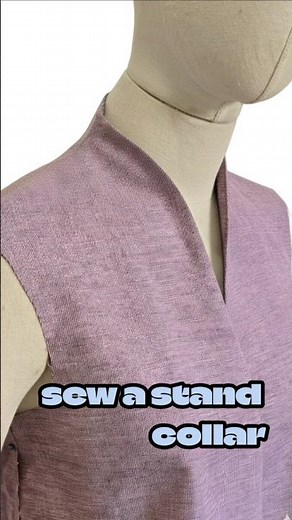 how to sew a stand collar #sewingtutorial