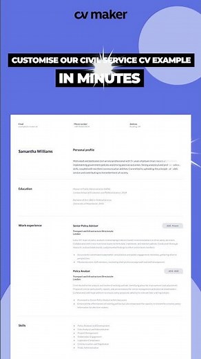Create a Winning Civil Service CV With Ease NOW