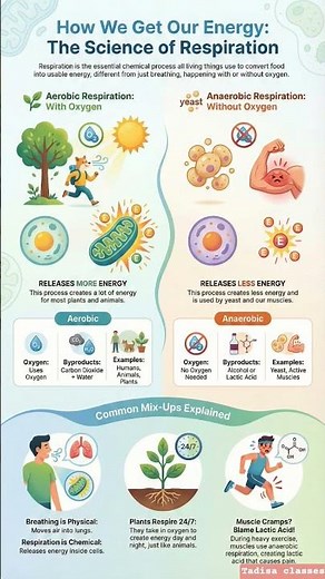 Respiration Explained | Aerobic vs Anaerobic Respiration | How We Get Energy (Science Basics)