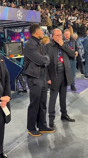 Bellingham taking in the Etihad ahead of Man City vs Real Madrid 😎 #bellingham #realmadrid #ucl