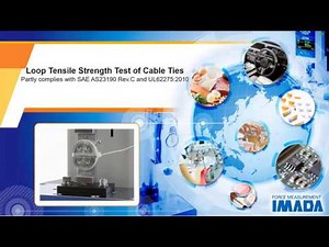Cable ties loop tensile strength test