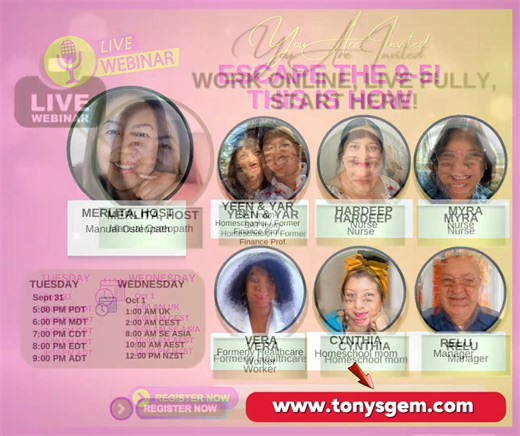 LIVE WEBINAR TUESDAY | Want to earn online? Want to escape the 9-5 grind? See how thousands are making it happen! Get Started Today! 1. Register at www.tonysgem.com 2. Watch our FREE webinar to learn more 3. Sign up and begin our step-by-step video-based training Take the first step towards making your dream a reality. START NOW and turn your vision into a tangible reality! #tonysgemdigitalventures #everyoneシ゚ #highlights | Tony’s Gem Digital Ventures