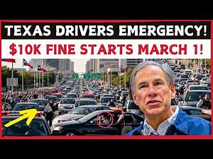 EMERGENCY: Every Texas Driver Being Fined $10K Starting March 1 – Police Active NOW (2026)