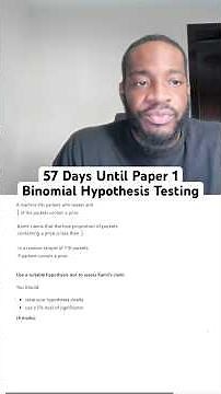 Day 57: Binomial Hypothesis Testing | 100 Days Until Paper 1