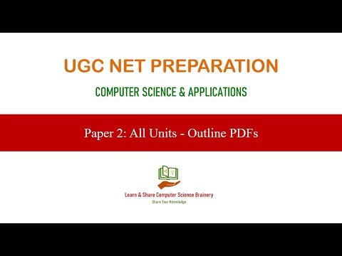 Buy Unit Outline PDFs - UGC NET / SET / TRB Computer Science