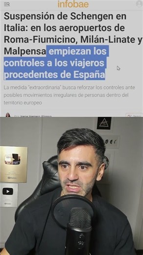 Italia bloquea ingreso de españoles en aeropuertos y puertos