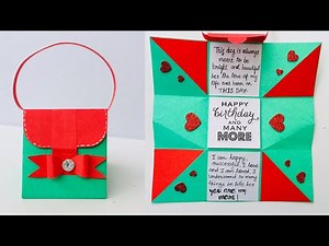 How to Make Birthday Card For Mom/Handmade Birthday Gift For Mother/Beautiful Birthday Card