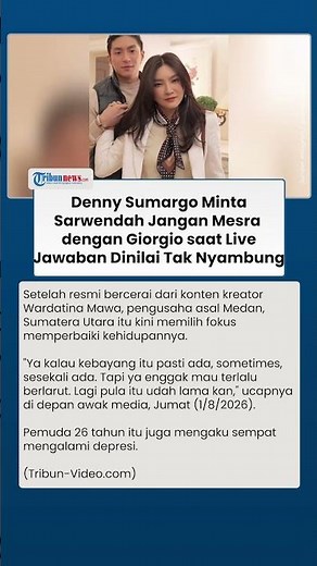 Denny Sumargo Tegur Sarwendah soal Giorgio saat Live, Jawaban Dinilai Tak Nyambung oleh Warganet