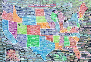 This Graphic Designer Makes Beautiful, Hand-Painted U.S. Maps That Aren’t Always Accurate