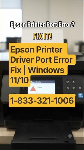 Epson Printer Driver Port Error Fix | Windows 11/10 #epsonprinter #epson #epsonporterror