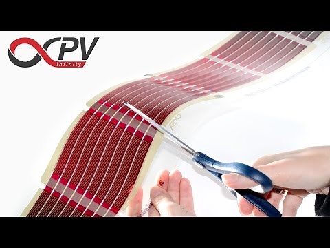 infinityPV foil - printed organic solar cells - cutting & electrical contacting DIY