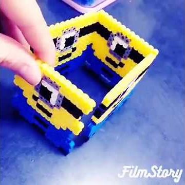 アイロンビーズで立体の箱を作ってみた