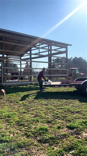 Step by step building our barn—today we start the siding. Getting closer every day. God is good 🙏